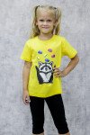 КД033 Пижама для девочки (футболка+бриджи) р.140,152