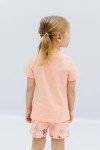 КД017 Пижама для девочки (футболка+шорты) р.104,110
